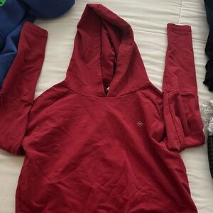Women's Hooded Red Pullover Sweater - Klon Apparel